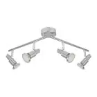 Ledvance Faretti LED GU10 Aluminium 4x 3W - 827 Bianco Molto Caldo 